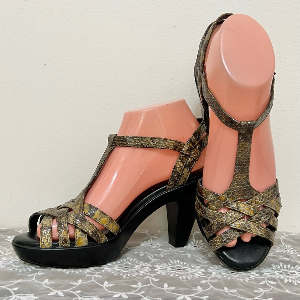 Cordani Calzature Snake Print Strappy Sandals Chic